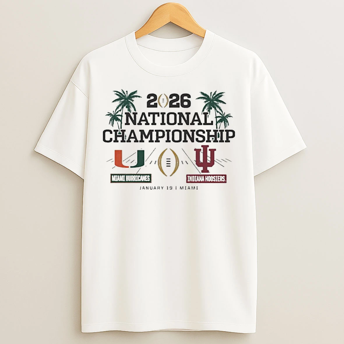 Classic Indiana Hoosiers Vs Huricanes 2026 Cfp Championship Matchup T Shirts