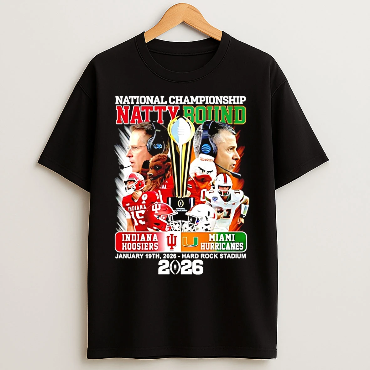 Classic Indiana Hoosiers Vs Miami Hurricanes 2025 National Championship Natty Bound T Shirts