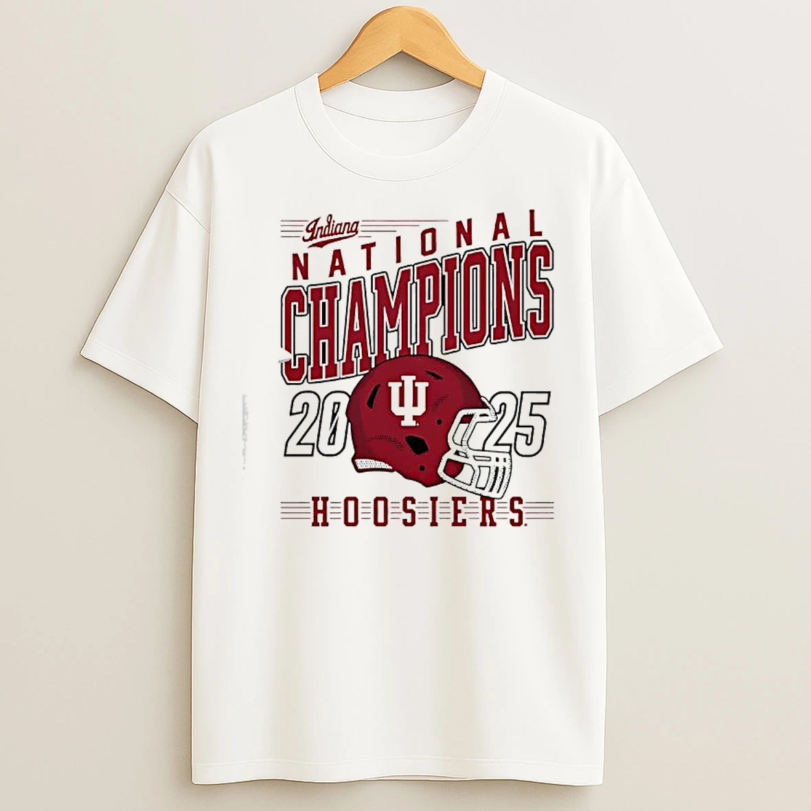 Classic Indiana National Champions 2025 Hoosiers Helmet T Shirts