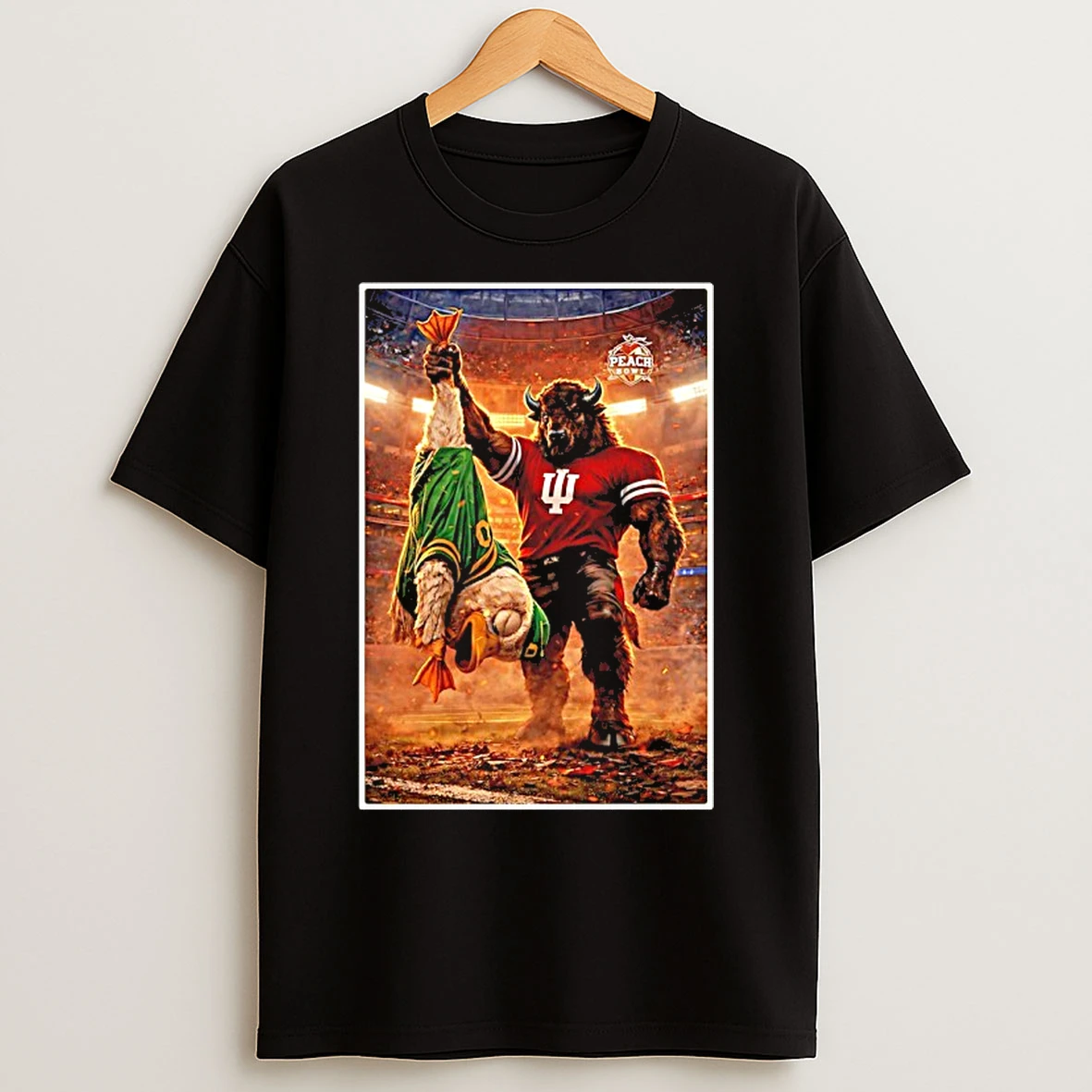 Classic Indiana Beat Oregon 2025 Peach Bowl Mascot T Shirts