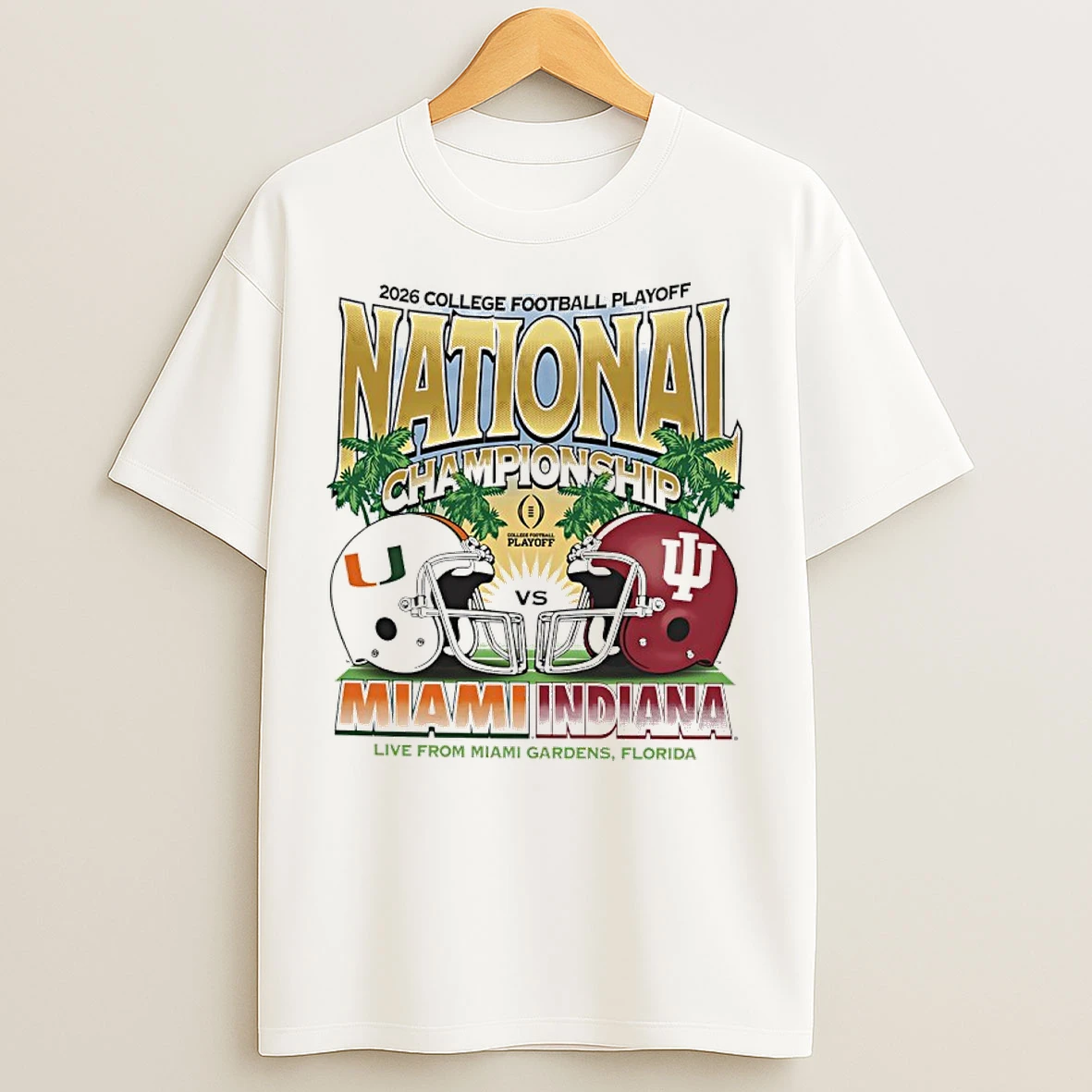 Classic Indiana Vs Miami 2026 Cfp National Championship Head To Head T Shirts