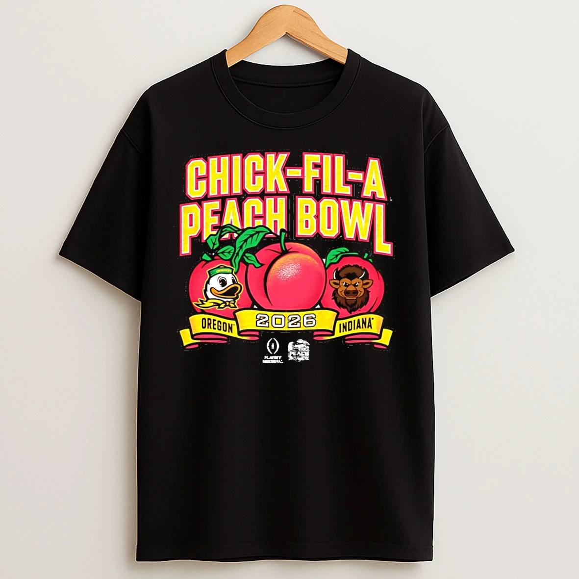 Classic Indiana Vs Oregon 2026 Chick Fil A Peach Bowl T Shirts