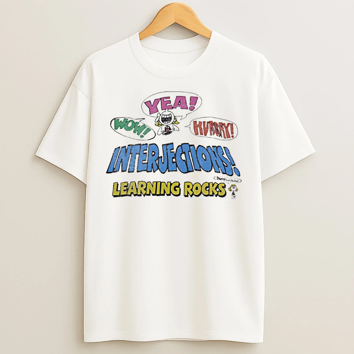 Classic Interjections Learning Rocks Yea Wow Hurray T Shirts