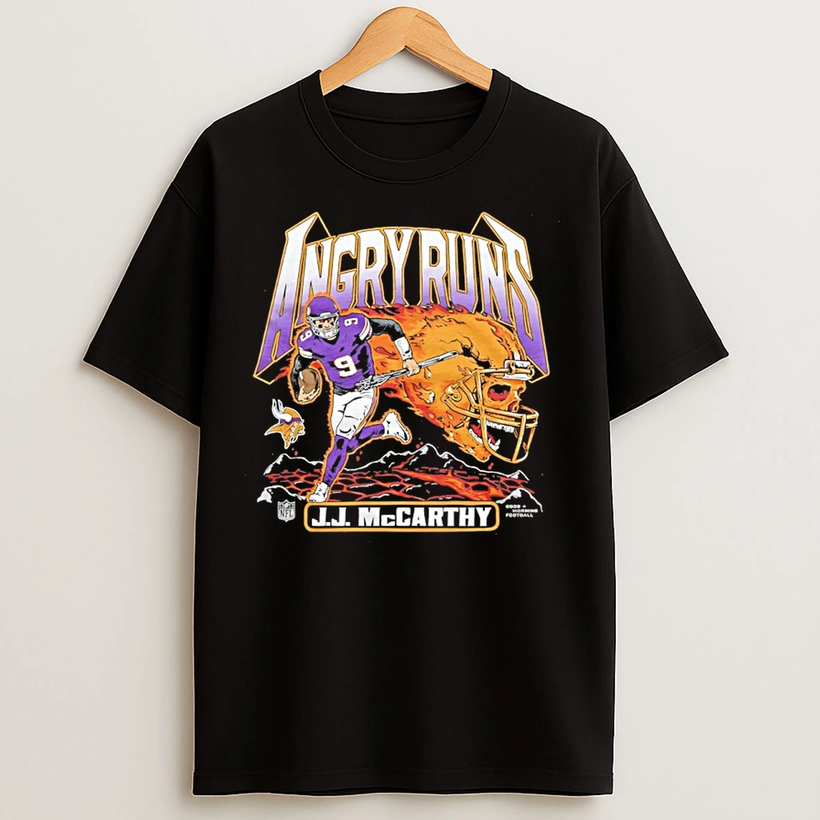 Classic J J Mccarthy Minnesota Vikings Angry Runs 2025 T Shirts
