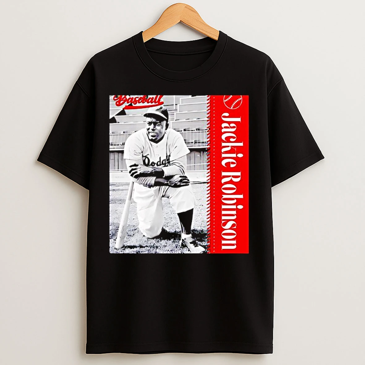 Classic Jackie Robinson Mlb Player Baseball Graphic T Shirts