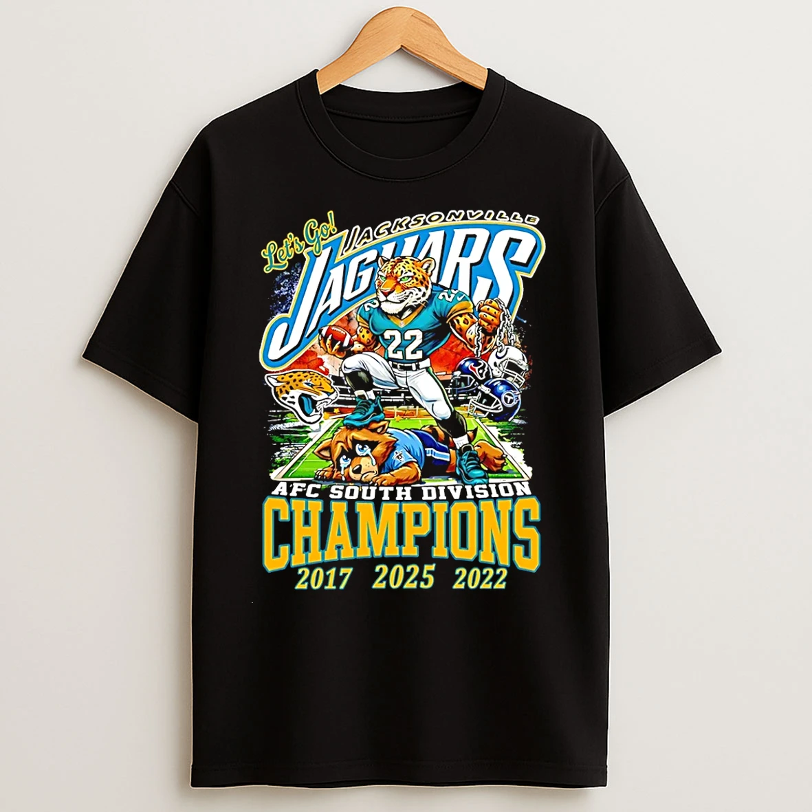 Classic Jacksonville Jaguars 2025 Afc South Division Champions 3 Time T Shirts