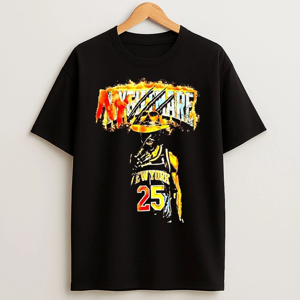 Classic Jalen Brunson New York Knicks In Freddy Krueger Nightmare T Shirts