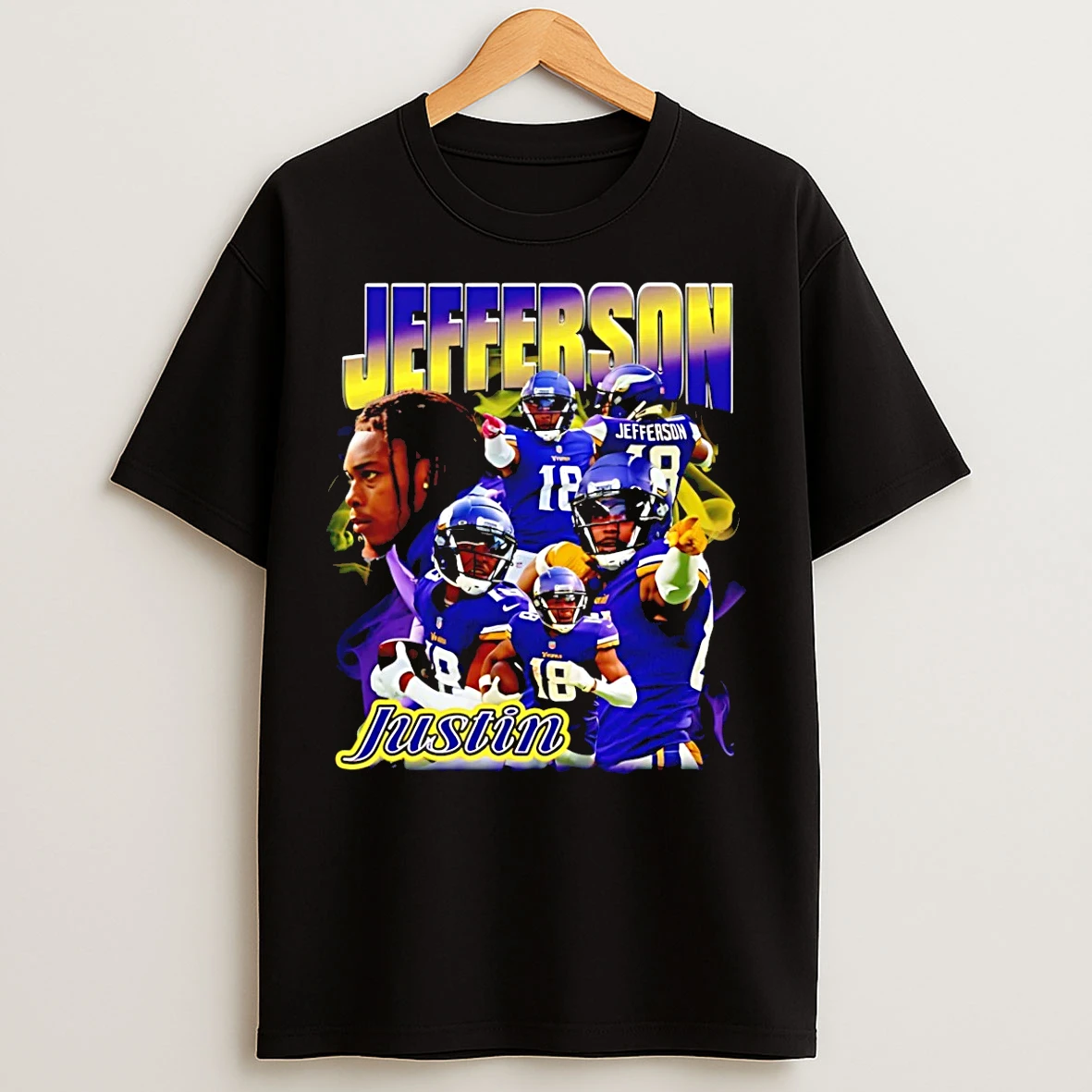 Classic Jefferson Justin Minnesota Vikings Vintage 90s 2026 T Shirts