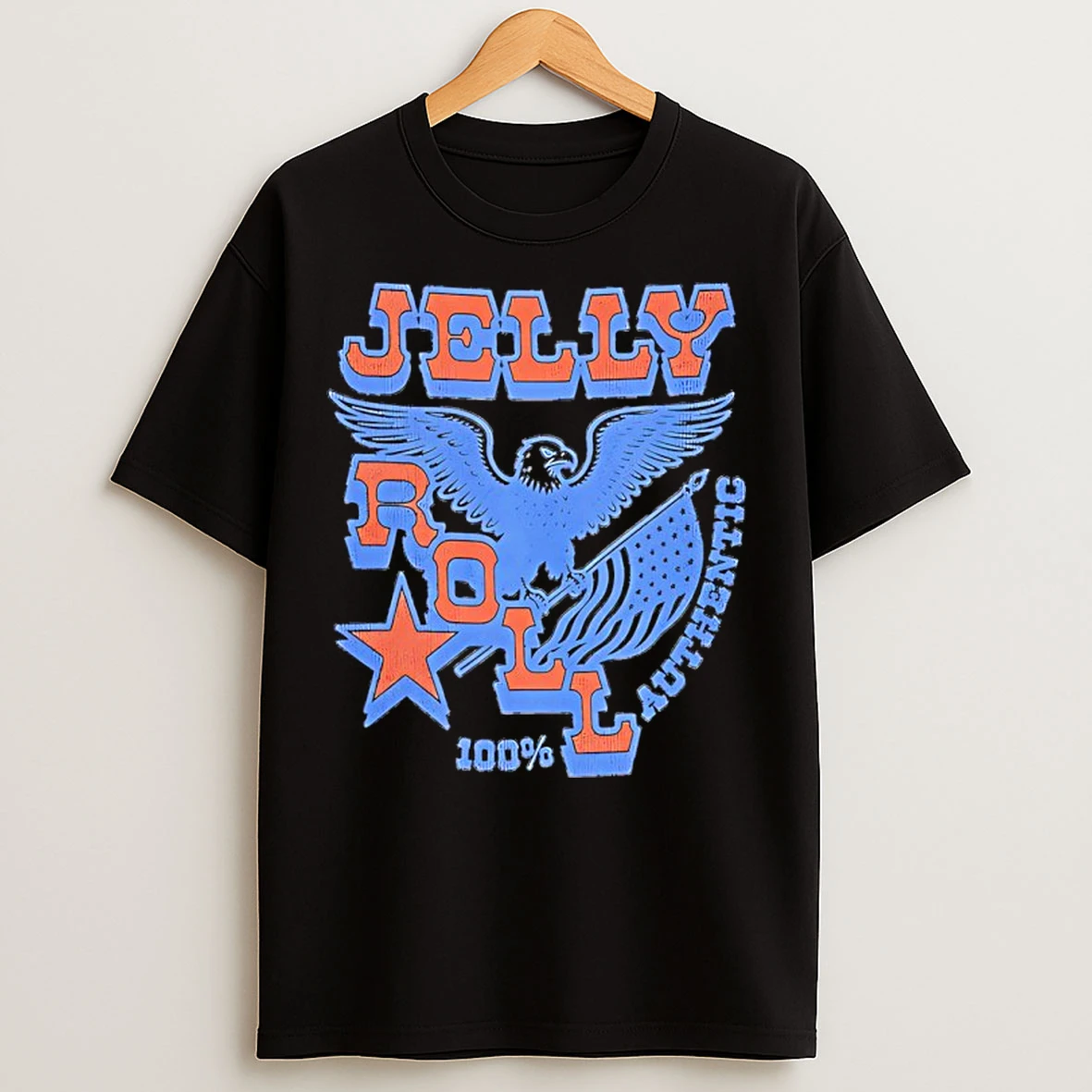 Classic Jelly Roll Eagle Flag Graphic T Shirts