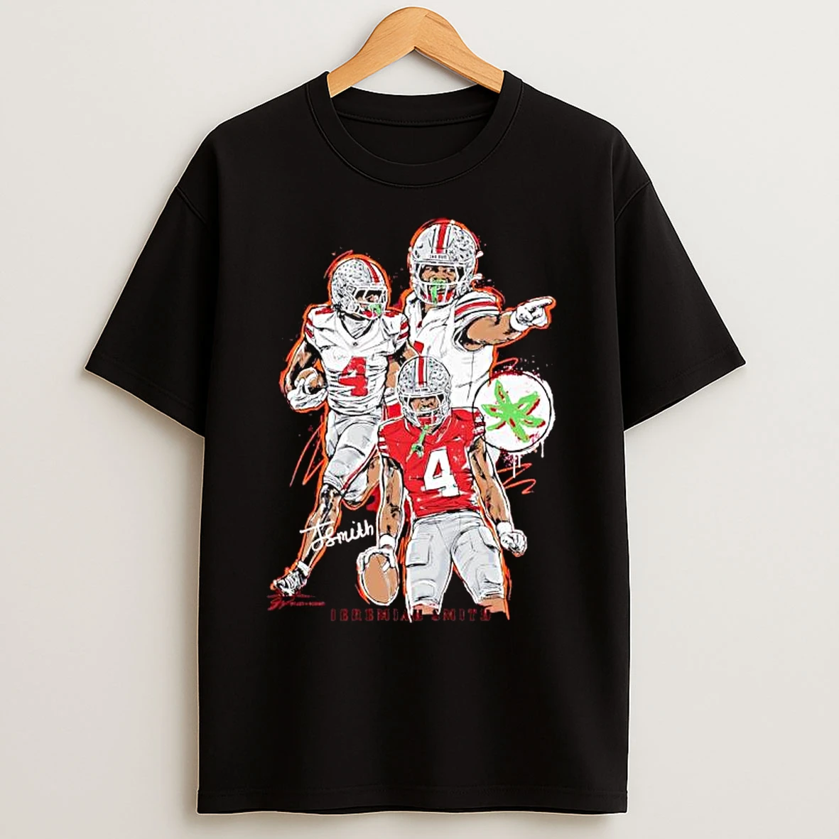 Classic Jeremiah Smith Ohio State Buckeyes Signature Graphic T Shirts