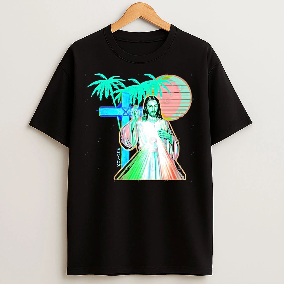 Classic Jesus Vaporwave Aesthetic Synthwave T Shirts