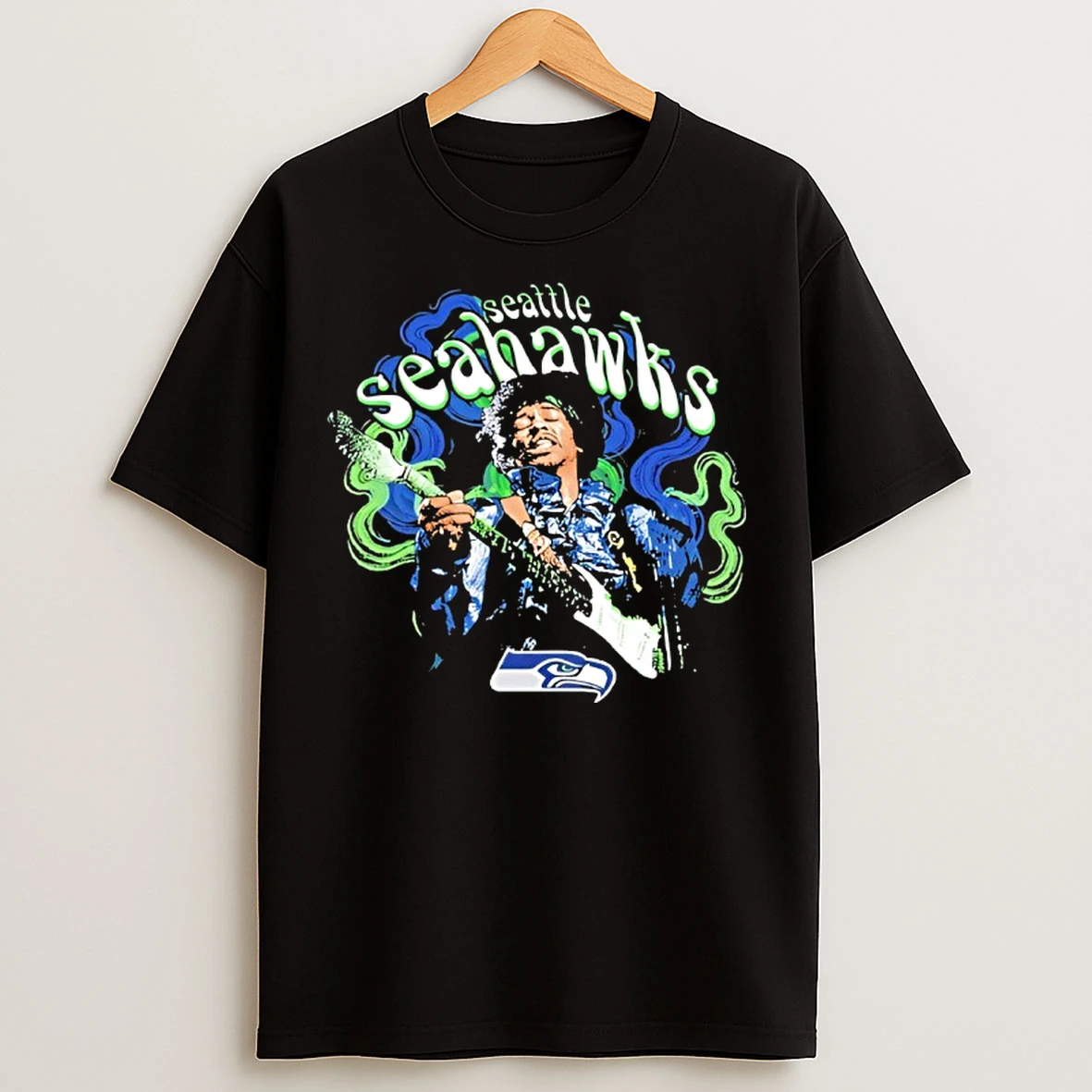 Classic Jimi Hendrix Seattle Seahawks Football T Shirts