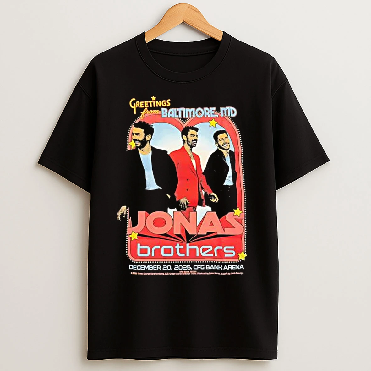 Classic Jonas Brothers Greetings From Your Hometown Baltimore Md Show T Shirts