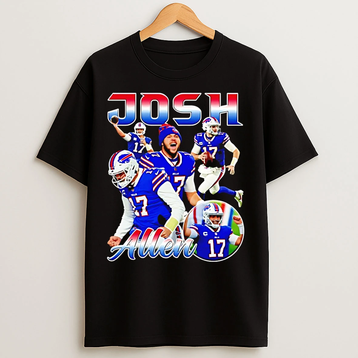 Classic Josh Allen Buffalo Bills Player Collage 2026 T Shirts