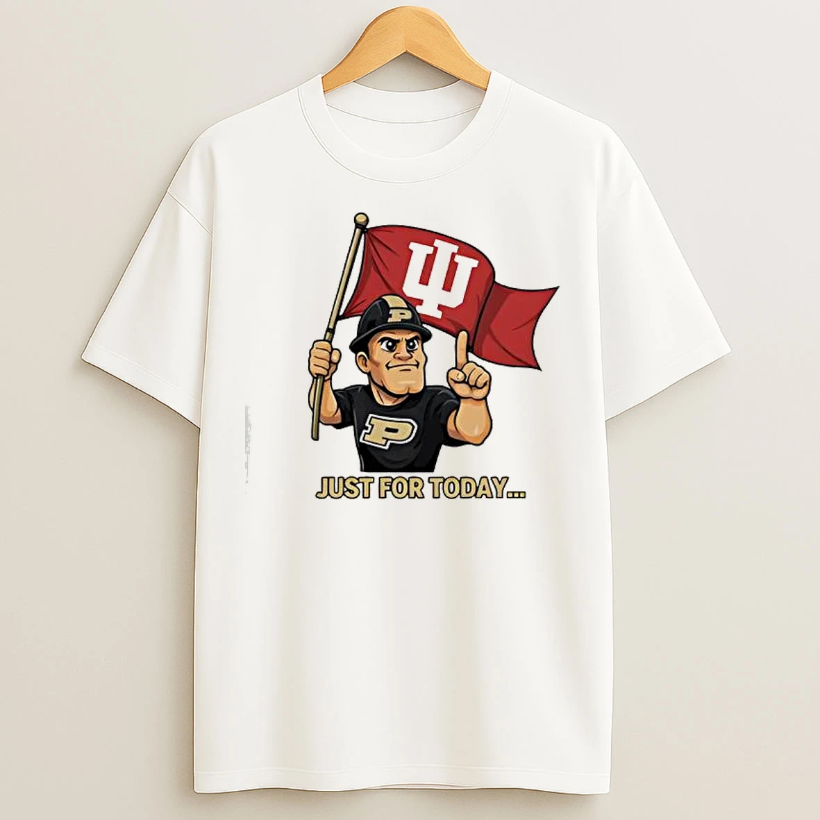 Classic Just For Today Purdue Pete With Flag T Shirts