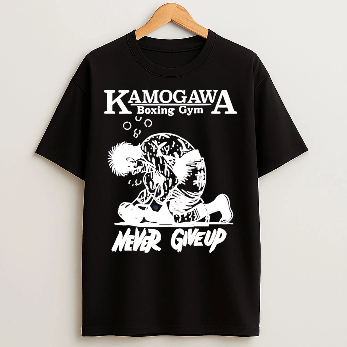 Classic Kbg Kamogawa Boxing Boxing Gym Never Give Up Sketch T Shirts