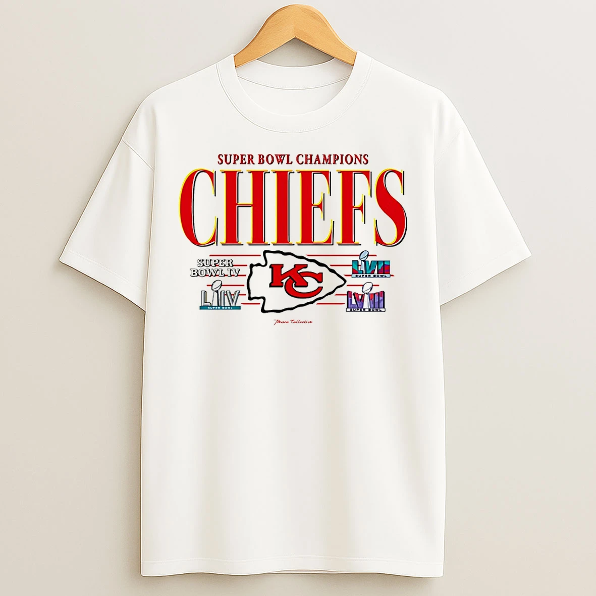 Classic Kansas City Chiefs Super Bowl Champions Iv Liiv Lvii Lviii Vintage T Shirts
