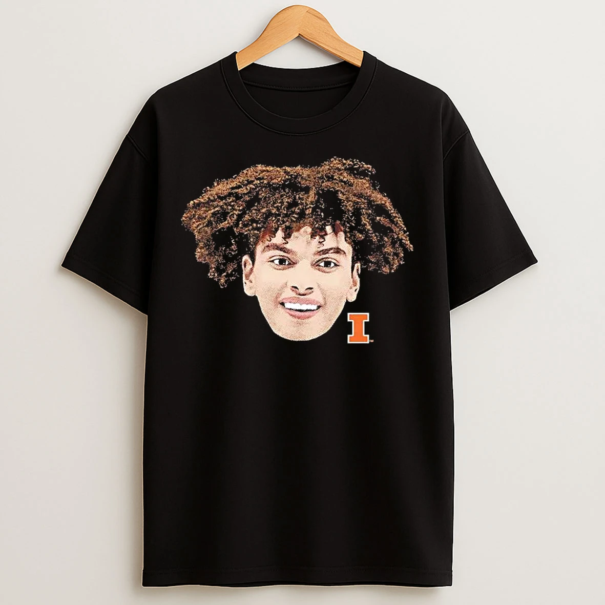 Classic Keaton Wagler Portrait Head Illinois Fighting Illini T Shirts