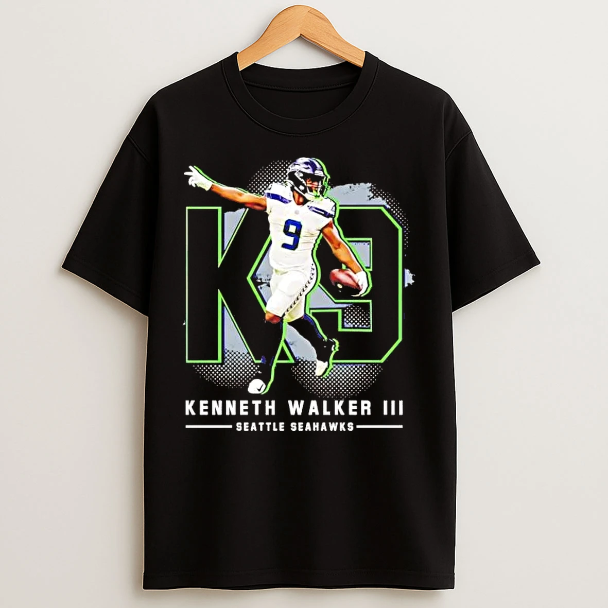 Classic Kenneth Walker Iii Running Celebration Seahawks T Shirts