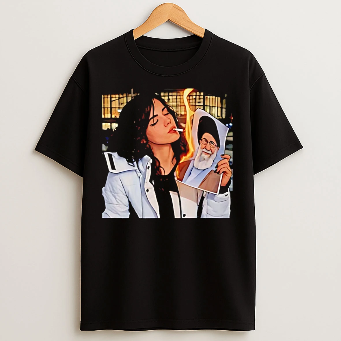 Classic Khamenei In Ashes Cigarette Of Rebellion Iran Revolution T Shirts