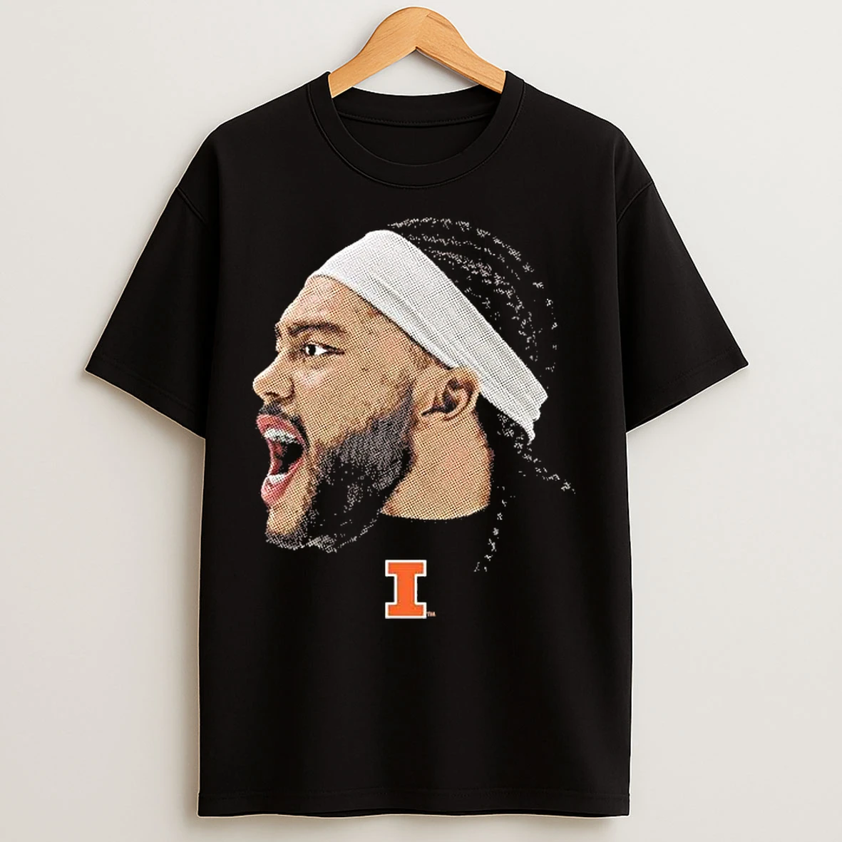 Classic Kylan Boswell Portrait Head Illinois Fighting Illini T Shirts