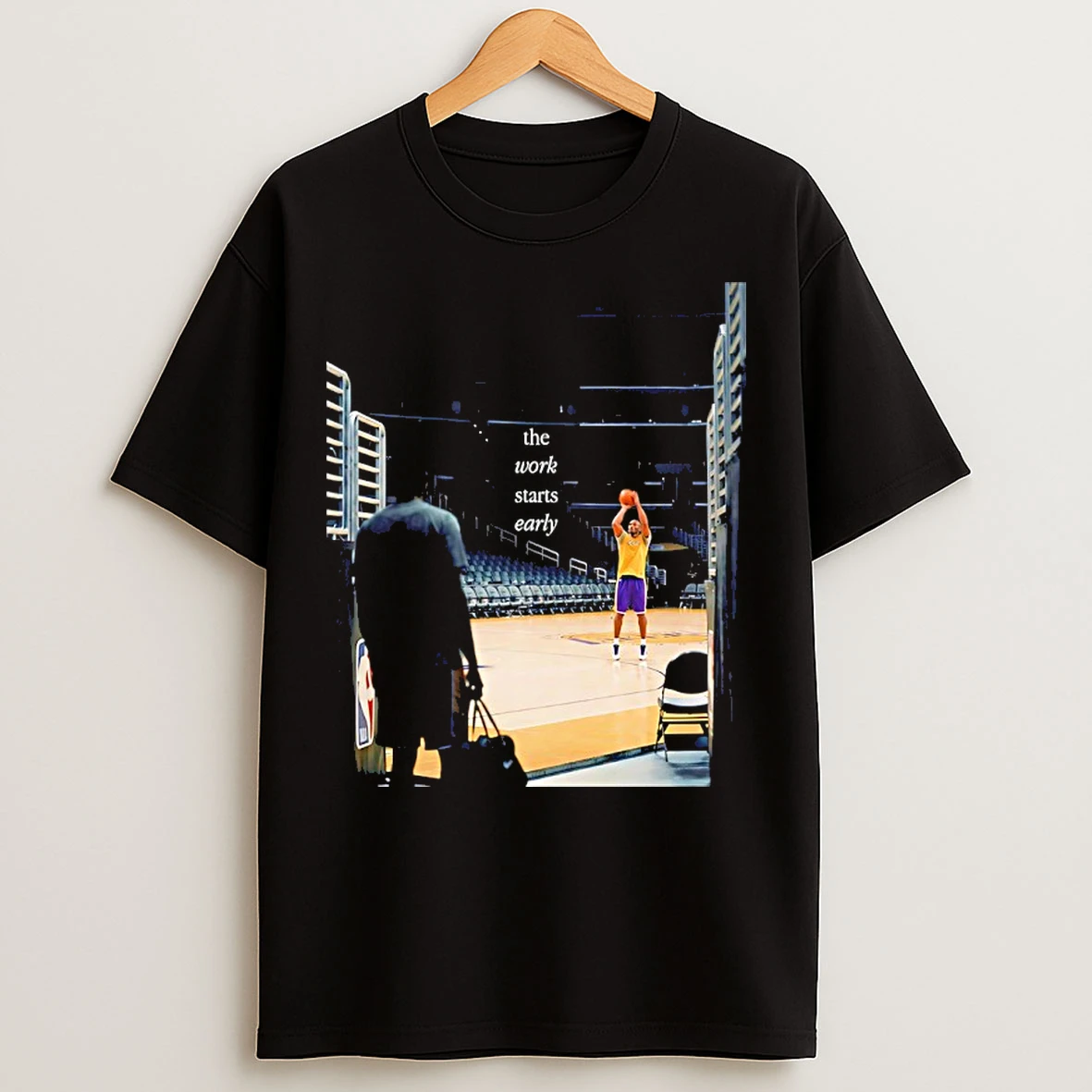 Classic Lakers Kobe Bryant Mamba The Work Starts Early T Shirts