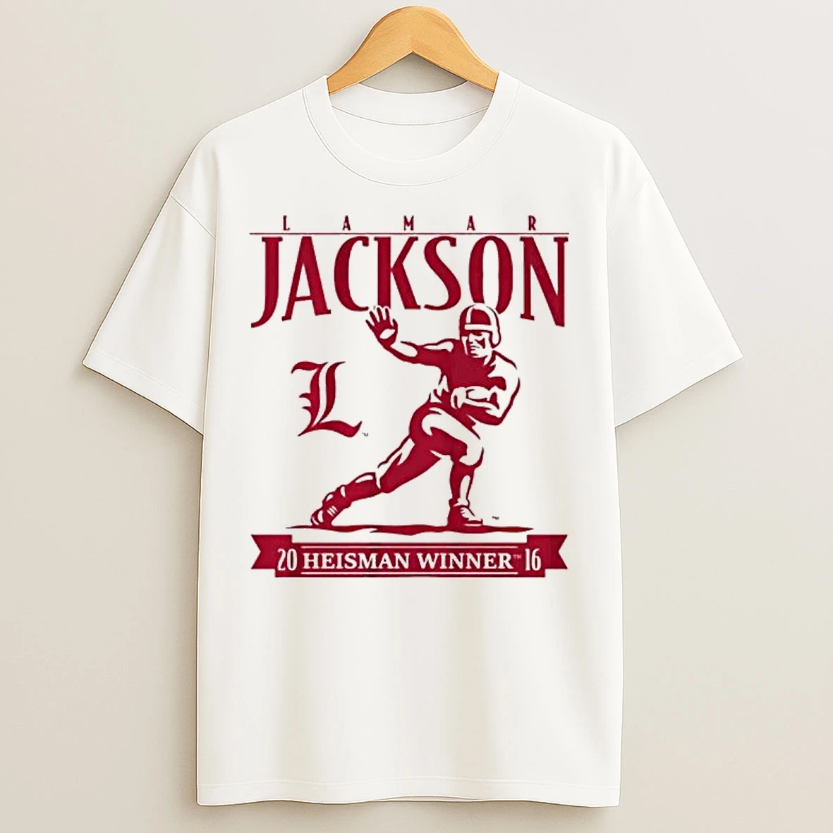 Classic Lamar Jackson Heisman Trophy Winner Louisville Football T Shirts