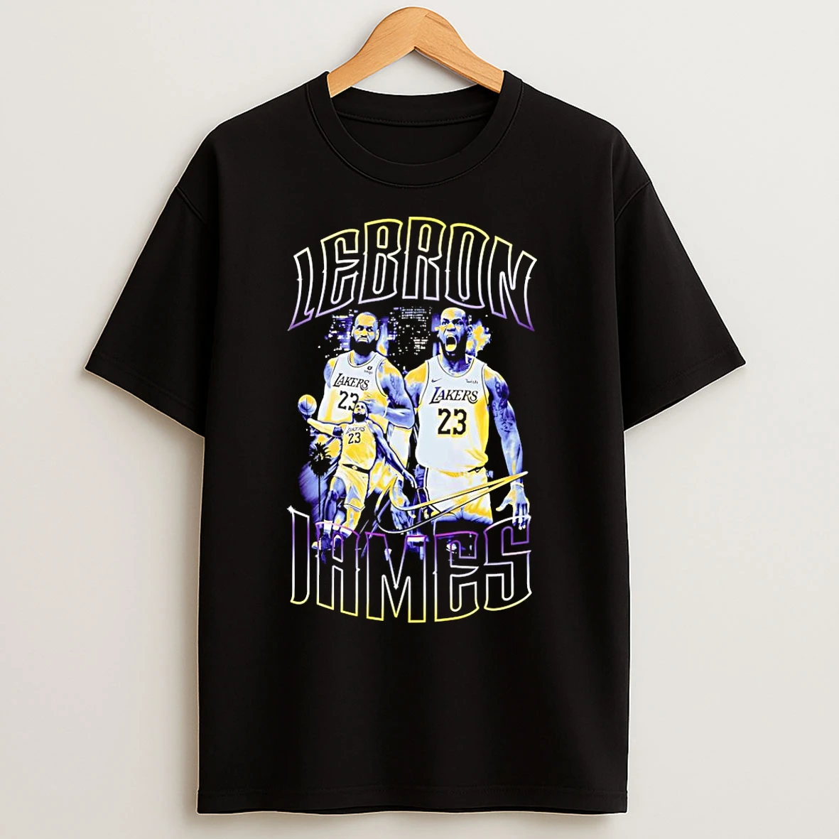 Classic Lebron James Los Angeles Lakers Player Graphic Vintage T Shirts