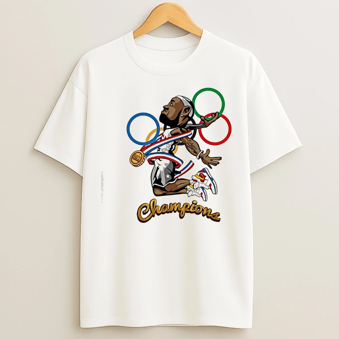 Classic Lebron James Pies Champions Cover T Shirts