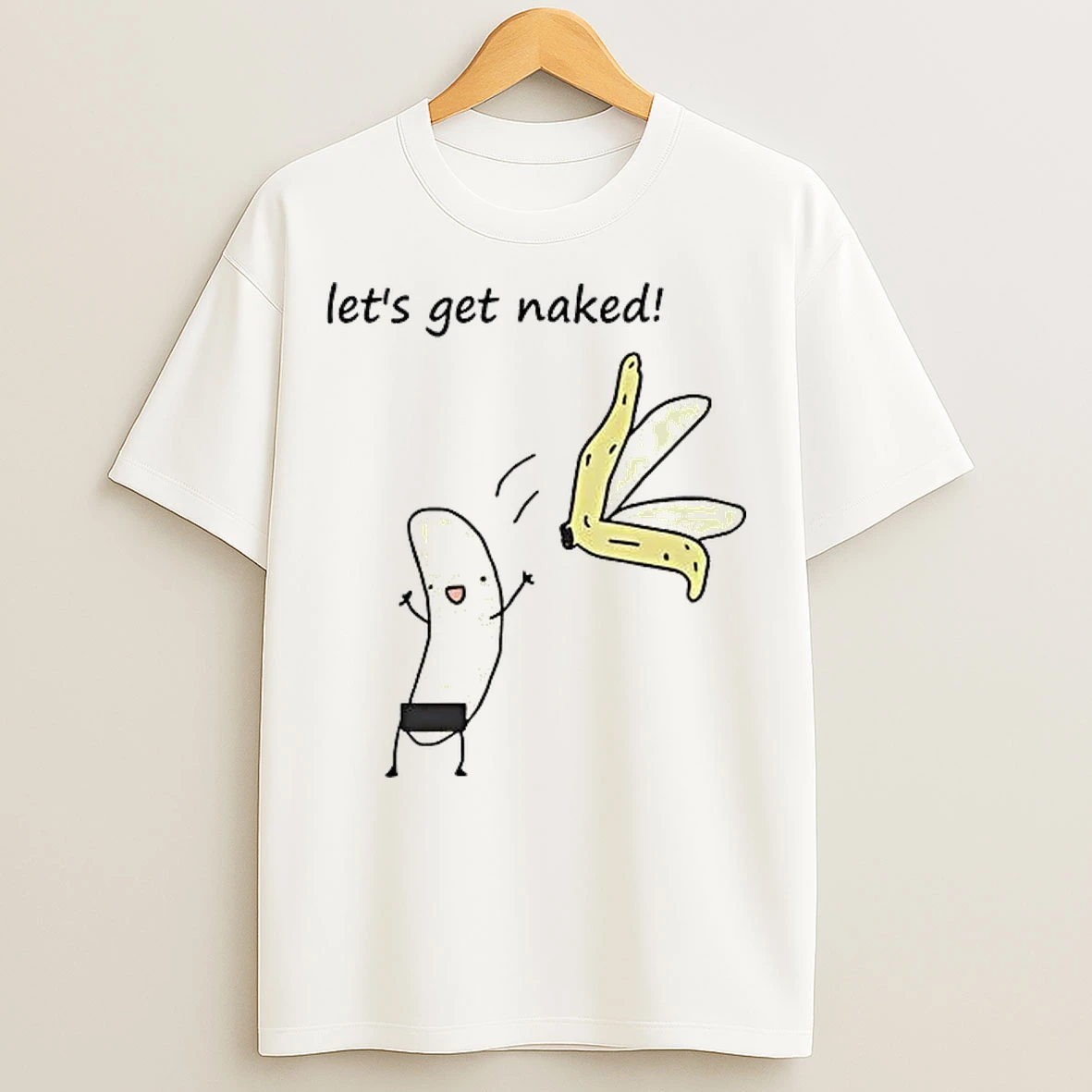 Classic Lets Get Naked Banana Nude T Shirts