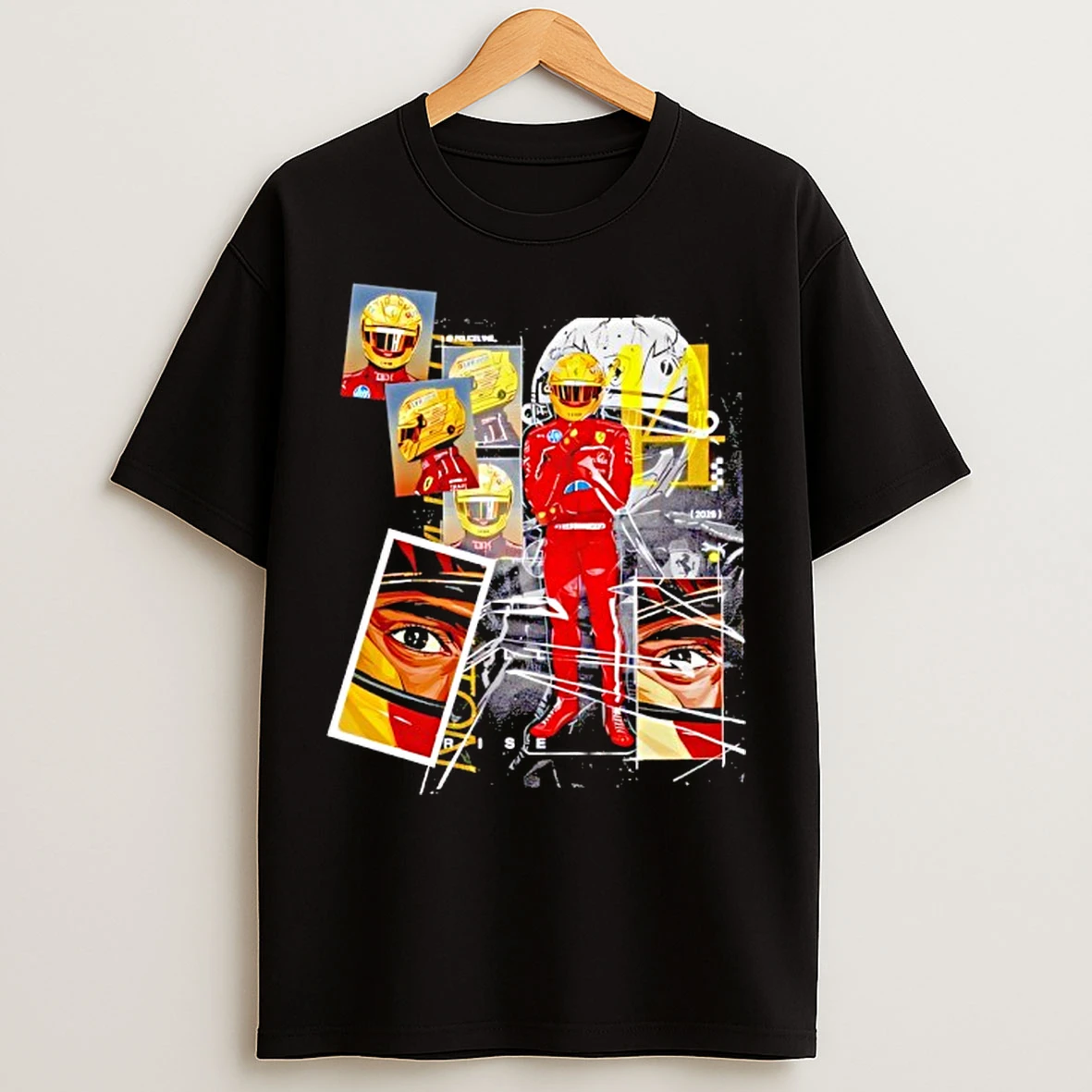 Classic Lewis Hamilton Ferrari 2026 F1 Racing Lh44 Rosso Corsa Graphic T Shirts