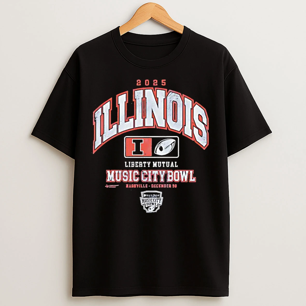 Classic Liberty Mutual Music City Bowl Illinois 2025 T Shirts