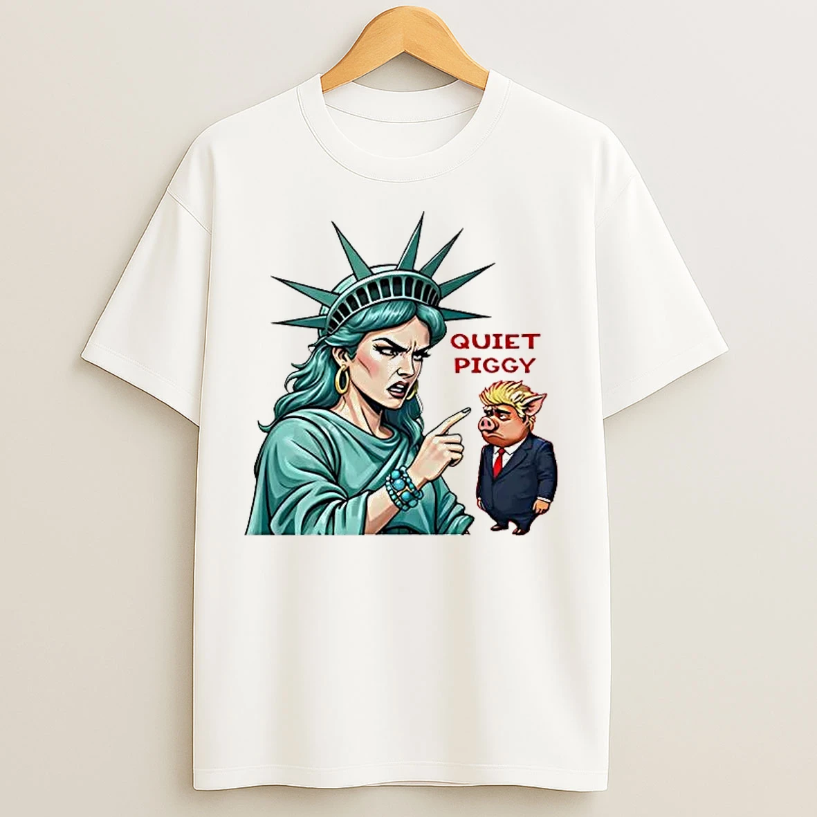 Classic Liberty Said Trump Quiet Piggy T Shirts