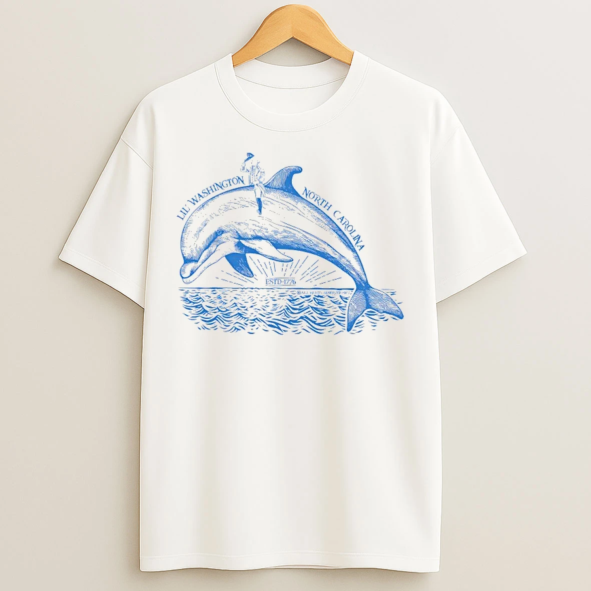 Classic Lill George Washington North Carolina Riding Dolphin T Shirts