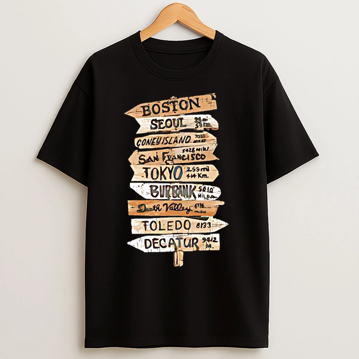 Classic Locations Boston Seoul Coney Island San Francisco Tokyo Burbank Toledo Decatur T Shirts
