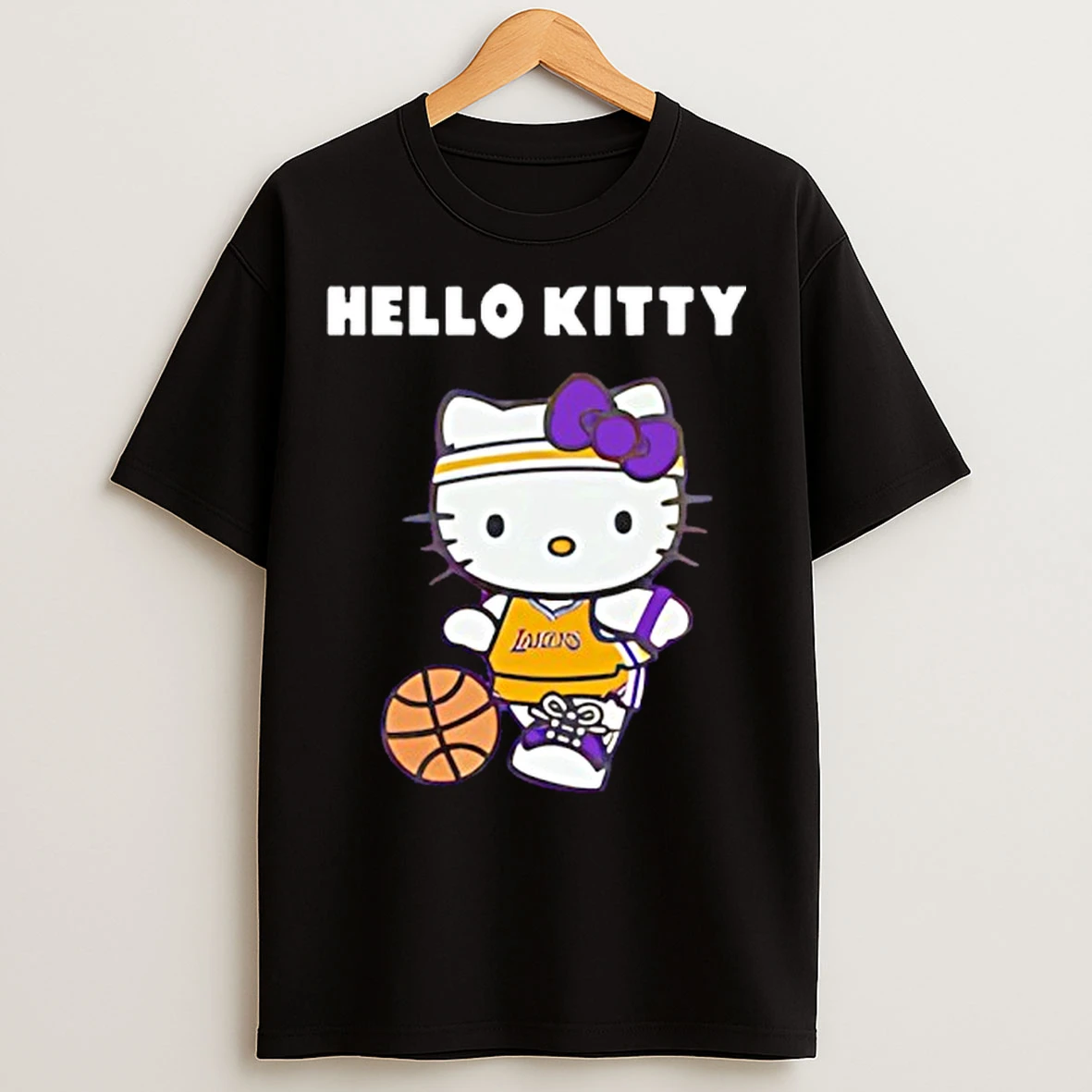 Classic Los Angeles Lakers X Hello Kitty T Shirts