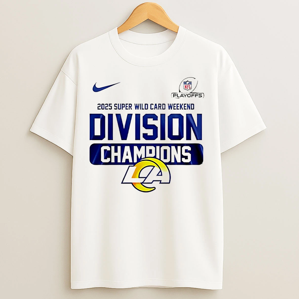 Classic Los Angeles Rams 2025 Super Wild Card Weekend Division Champions T Shirts