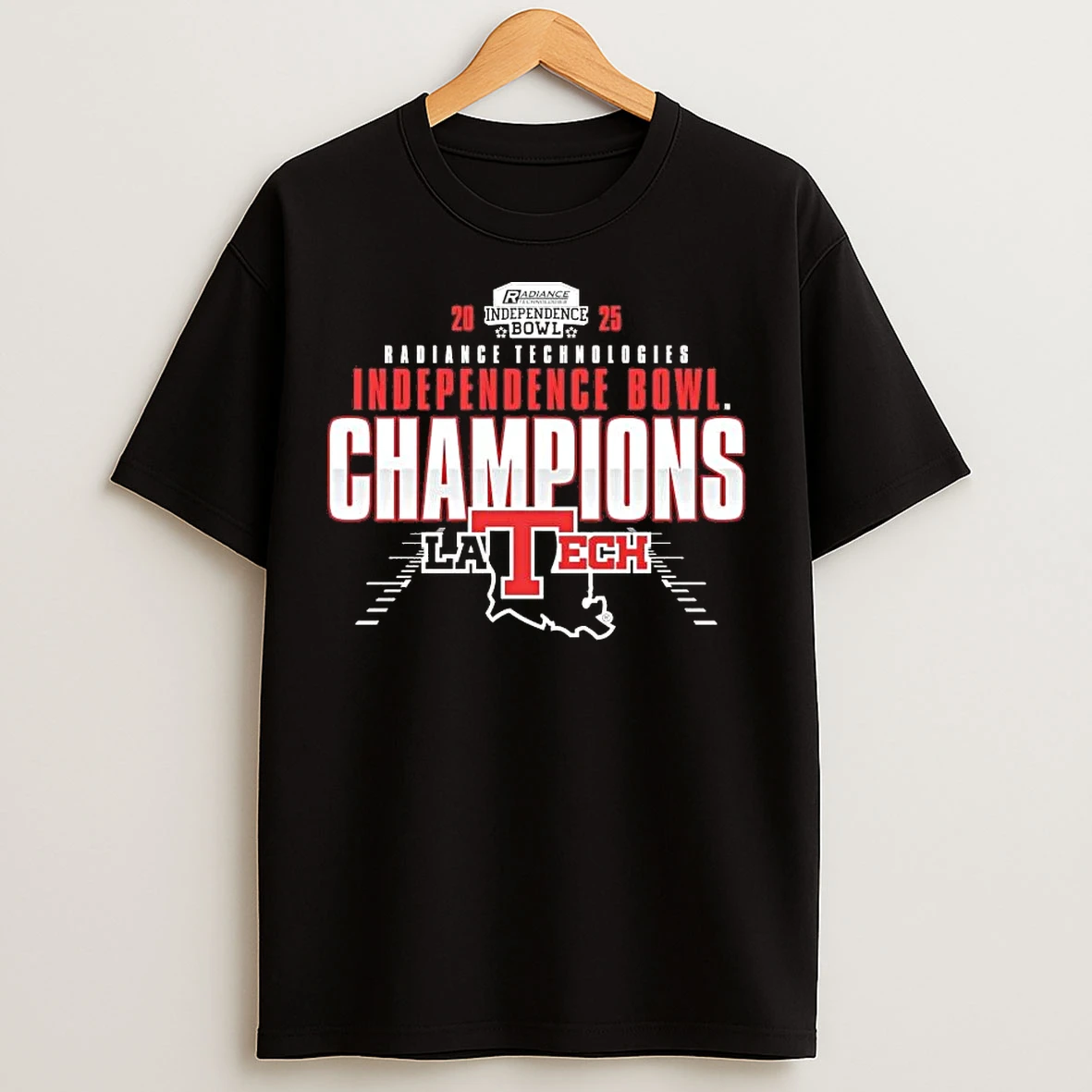 Classic Louisiana Tech 2025 Independence Bowl Champions T Shirts