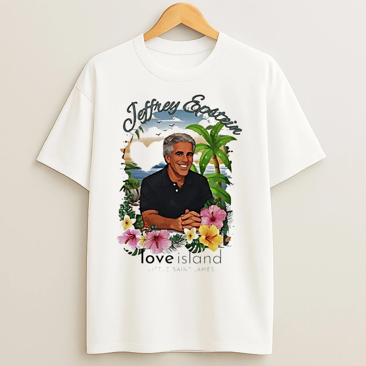 Classic Love Island Epstein Island Little Saint James T Shirts