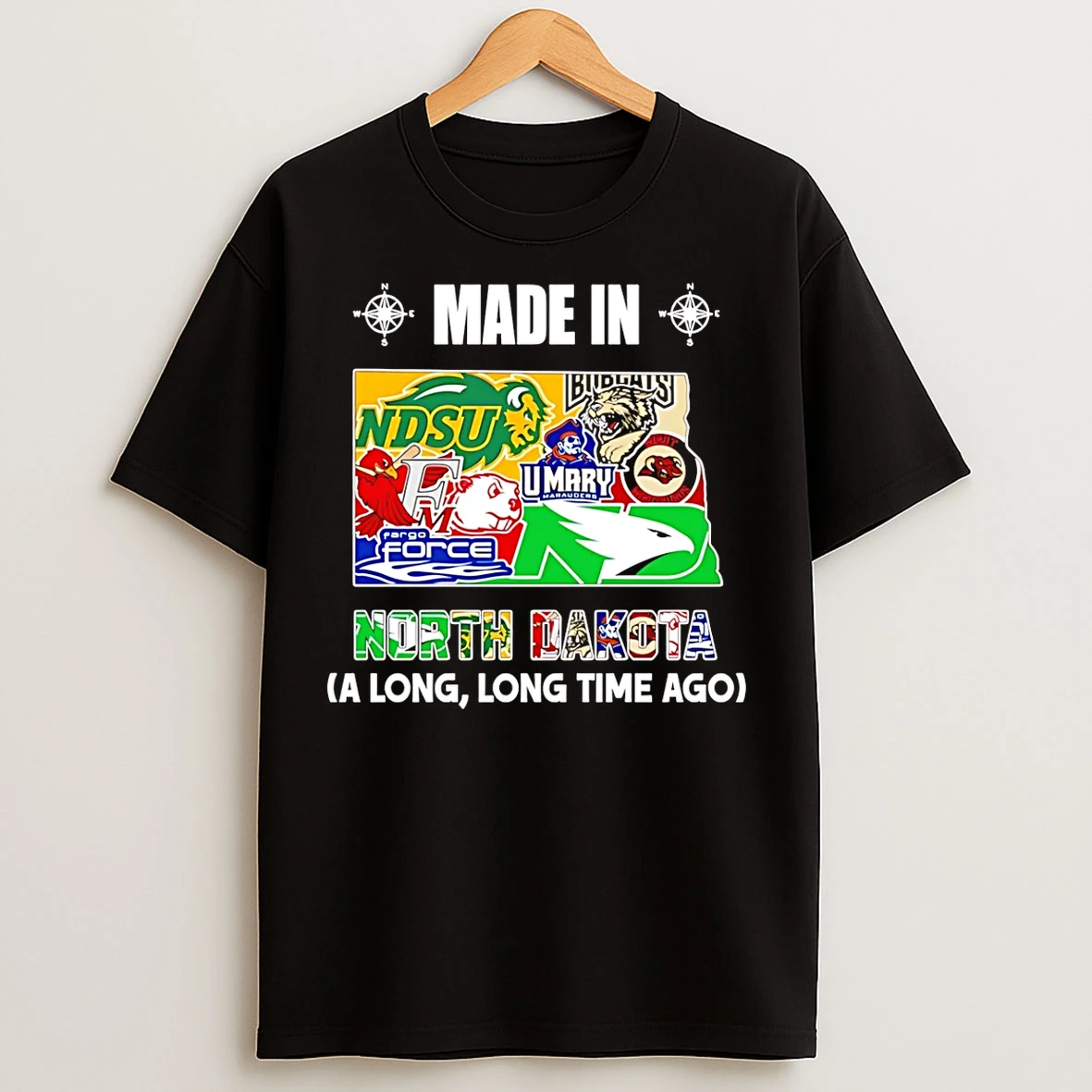 Classic Made In North Dakota A Long Long Time Ago State T Shirts