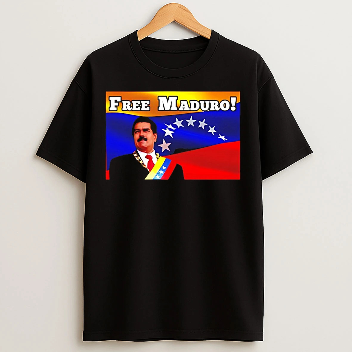 Classic Maduro Captured Free Maduro Political Protest Venezuela Flag T Shirts