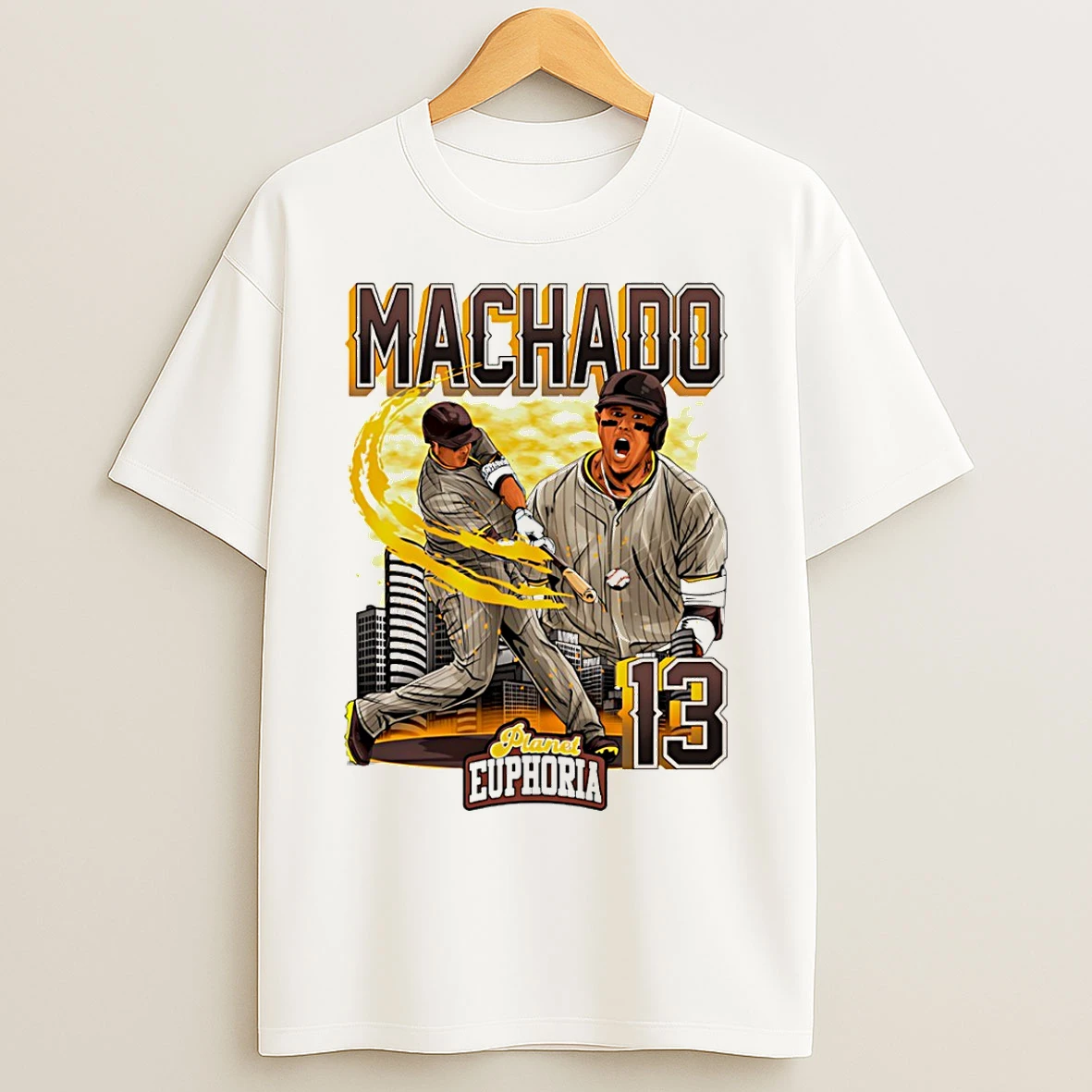 Classic Manny Machado San Diego Padres Hand Drawn Artwork T Shirts