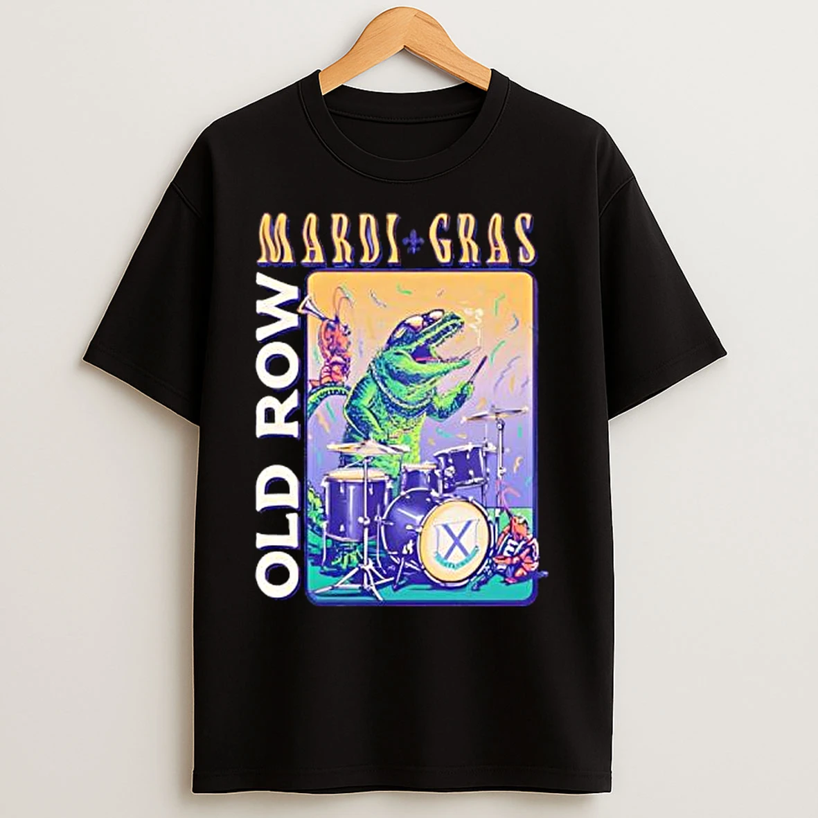 Classic Mardi Gras Gator Band Old Row T Shirts