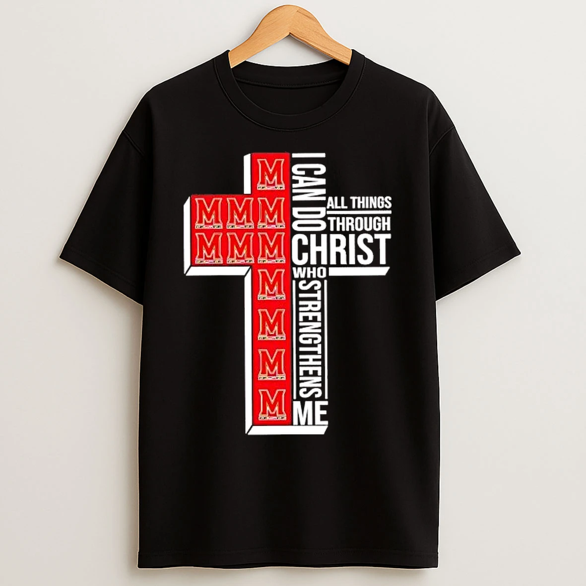 Classic Maryland Terrapins I Can Do All Things Through Christ T Shirts
