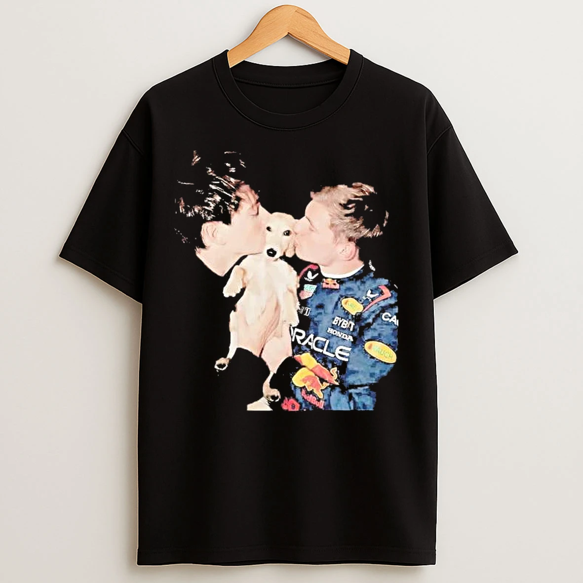 Classic Max Verstappen And Charles Leclerc Kissing Dog T Shirts