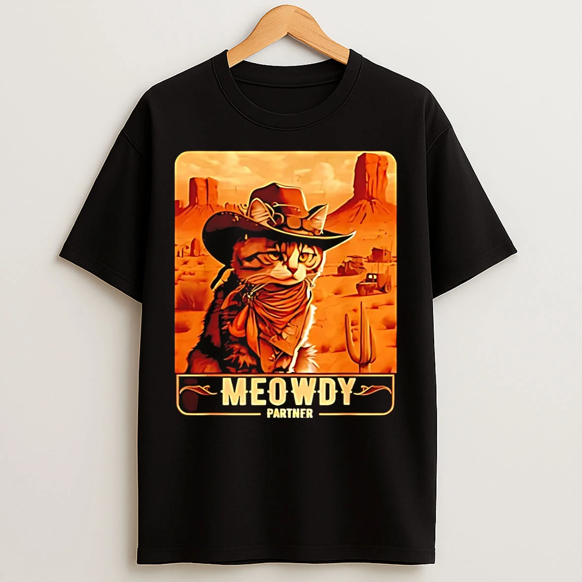 Classic Meowdy Partner Cat Vintage T Shirts