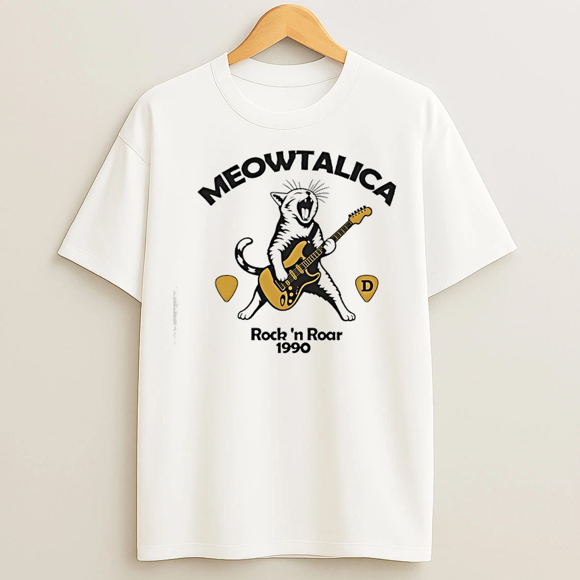 Classic Meowtalica D Rock N Roar 1990 T Shirts