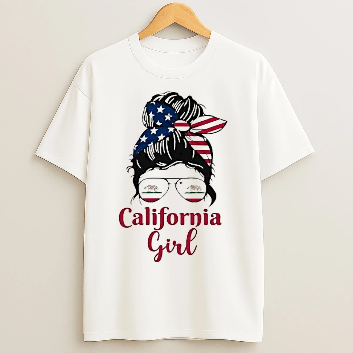 Classic Messy Bun California Girl 2026 T Shirts