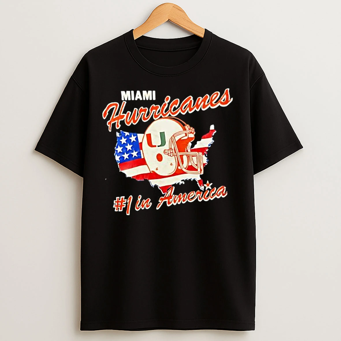 Classic Miami Hurricanes 1 In America Helmet State T Shirts