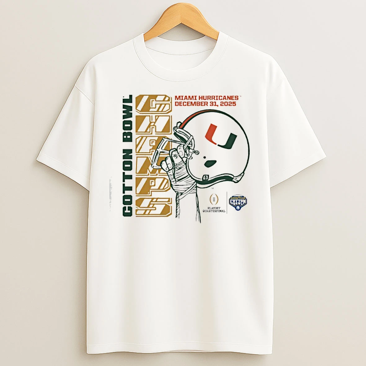 Classic Miami Hurricanes 2025 Cotton Bowl Champs December 31 2025 T Shirts